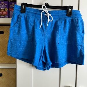 Athletic drawstring shorts blue L